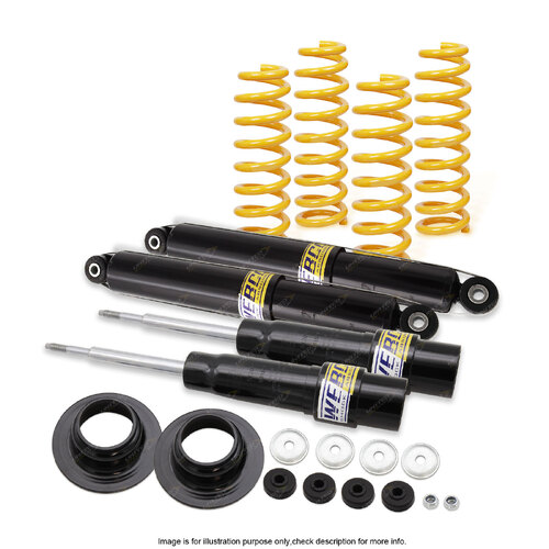 Front Rear Shock Absorbers Raised King Springs for Jeep Cherokee KJ KK 01-08