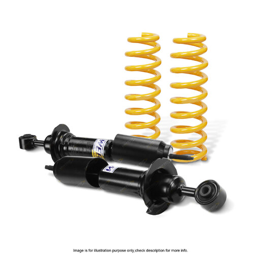 Front Shock Absorbers Raised King Springs for NISSAN NAVARA D40 4WD Ute