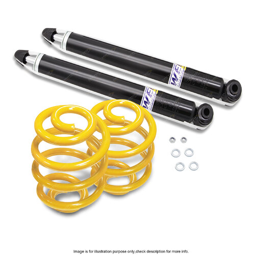 Rear Shock Absorbers Lowered King Springs for Mazda 3 BK 2.0L Sedan Hatch 04-09