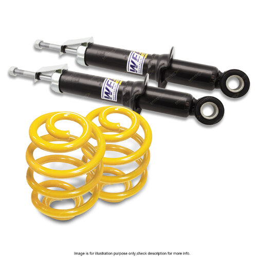 Rear Shock Absorbers Lowered King Springs for Toyota Corolla ZZE122 12/01-4/07