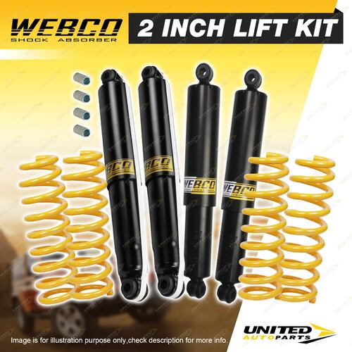 2" 50mm Lift Kit Webco Shock Absorbers Coil for Nissan Patrol Y61 GU LWB Wagon