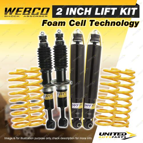 2" 50mm Foam Cell Lift Kit Shocks Coil for Toyota Landcruiser 200 Ser 07-On