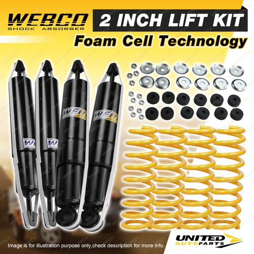 2" 50mm Foam Cell Lift Kit Webco Shocks Coil for Toyota Landcruiser 80 105 90-On