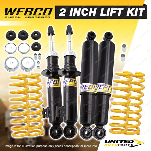 2" 50mm Lift Kit Webco Shocks Coil Springs for Mitsubishi Pajero Sport 15-on