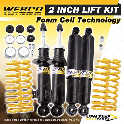 2" 50mm Foam Cell Lift Kit Webco Shocks Coil for Mitsubishi Pajero Sport 15-on