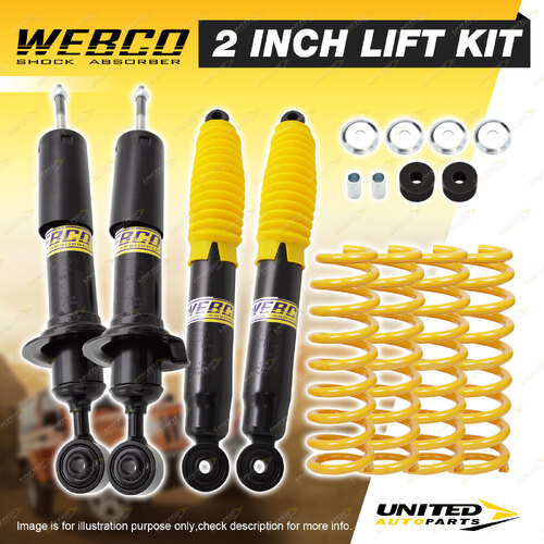 2" 50mm Lift Kit Webco Shocks Coil Spring for Nissan Navara NP300 Coil sus 15-on