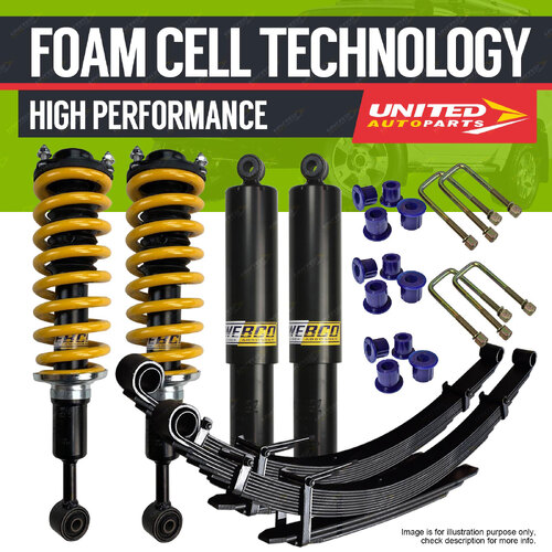 2 Inch 50mm Foam Cell Complete Strut Lift Kit for Toyota Hilux Revo GUN126R